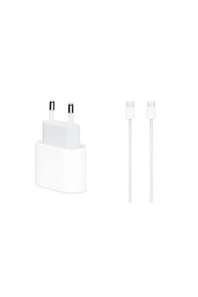 Apple Iphone 15 Pro Max 20w Şarj Adaptörü Ve Şarj Kablosu Type-c to type-c Seti ürün görseli 1
