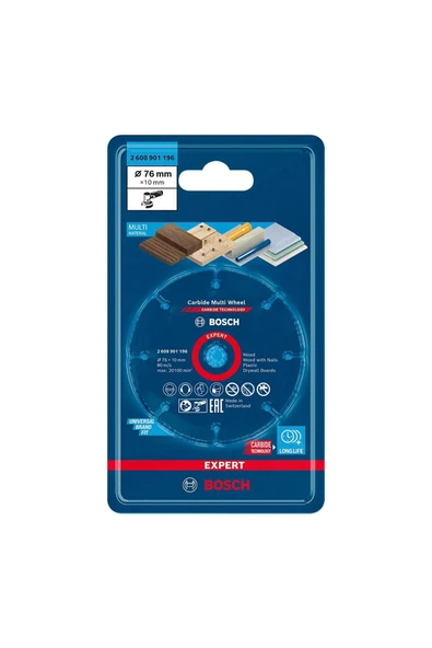 Bosch EXPERT Carbide Multi Wheel Kesici Disk 76mm - Resim 2