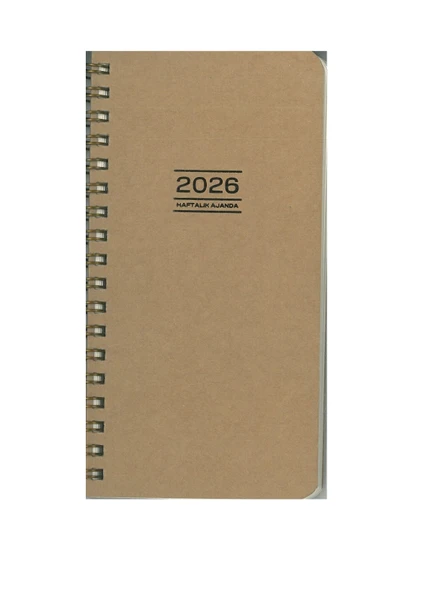Keskin 2026 Aj 73 8x16 Haftalık Kraft Cep Ajandası ürün görseli 1