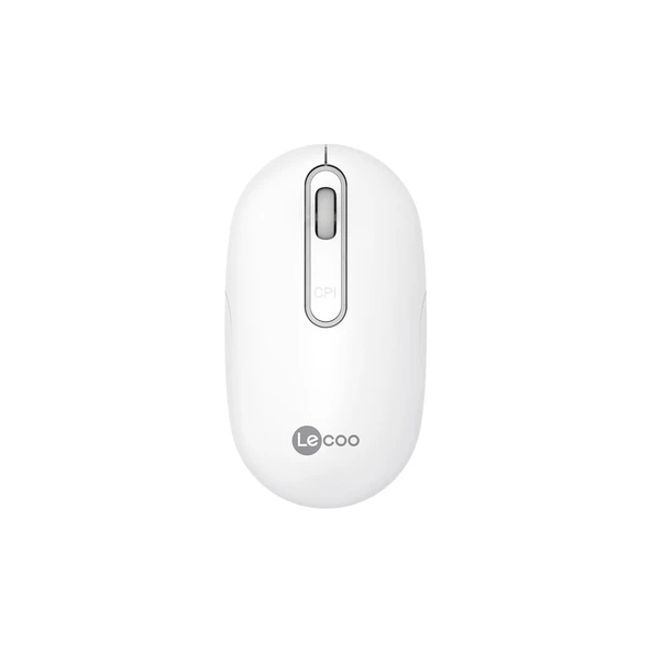 Mouse Kablosuz 1600 DPI Lenovo Lecoo WS207 Beyaz ürün görseli 1