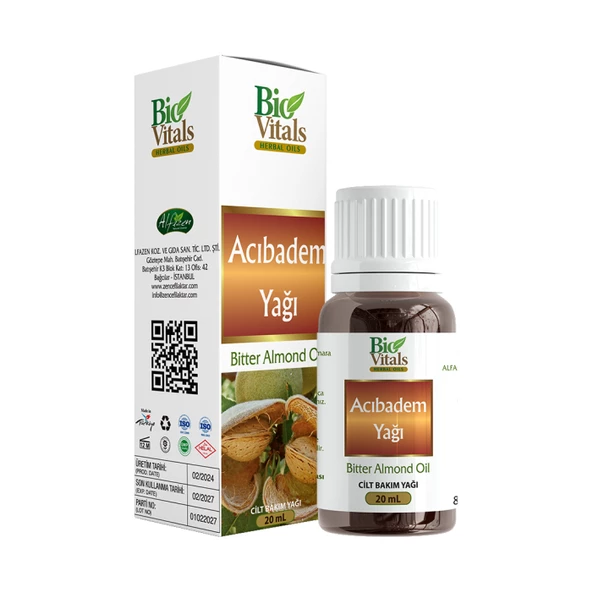 Bio Vitals Acı Badem Yağı 20 ml ürün görseli 1