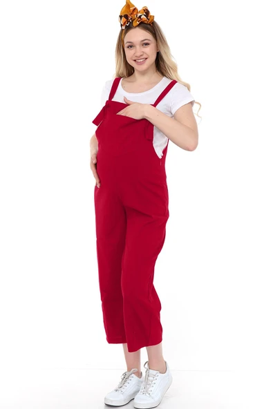 Luvmabelly MYRA6107 - Bordo Hamile Salopet ürün görseli 1