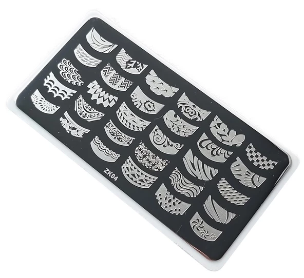 Nail Art Stamping Baskı Plakası ZK-004 ürün görseli 1