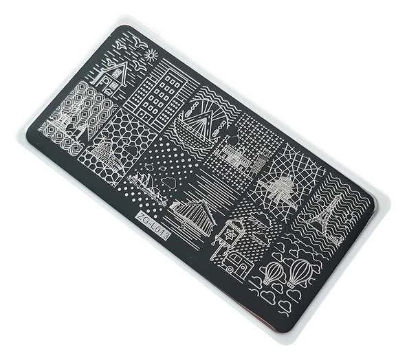 Nail Art Stamping Baskı Plakası ZG-013 ürün görseli 1