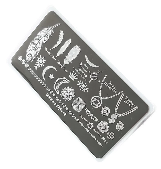 Nail Art Stamping Baskı Plakası S03 ürün görseli 1