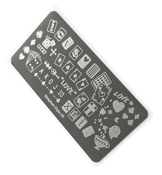 Nail Art Stamping Baskı Plakası S08 ürün görseli 1