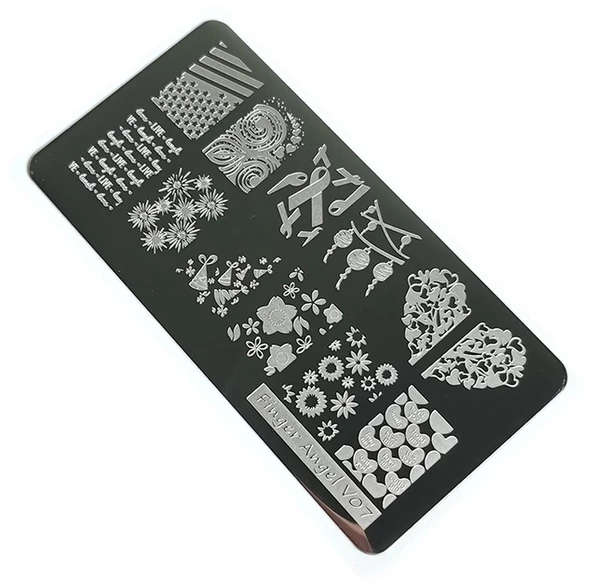 Nail Art Stamping Baskı Plakası VV07 ürün görseli 1