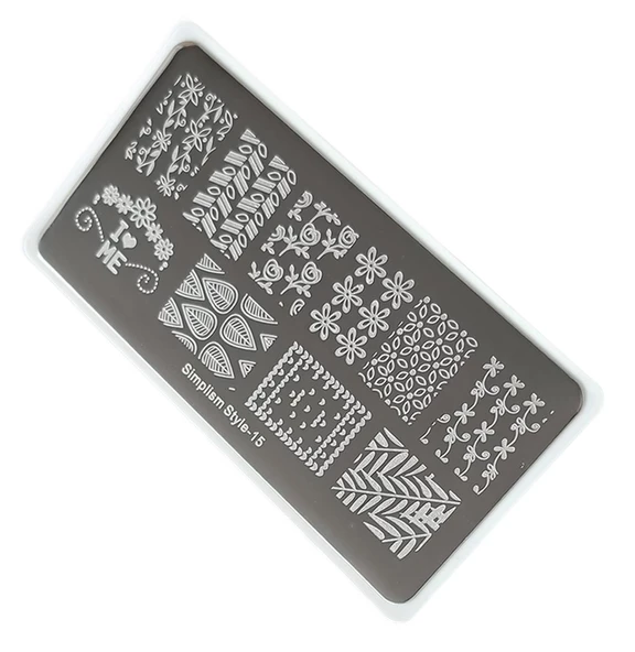 Nail Art Stamping Baskı Plakası S15 ürün görseli 1