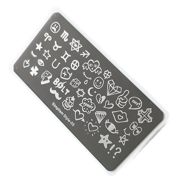 Nail Art Stamping Baskı Plakası S05 ürün görseli 1