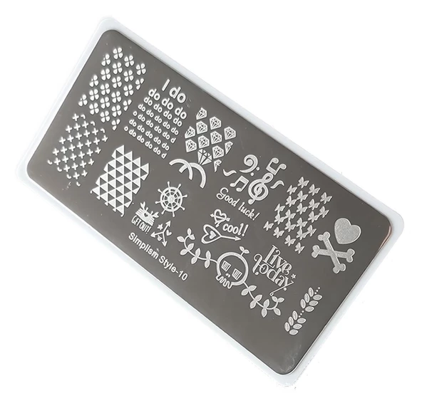 Nail Art Stamping Baskı Plakası S10 ürün görseli 1
