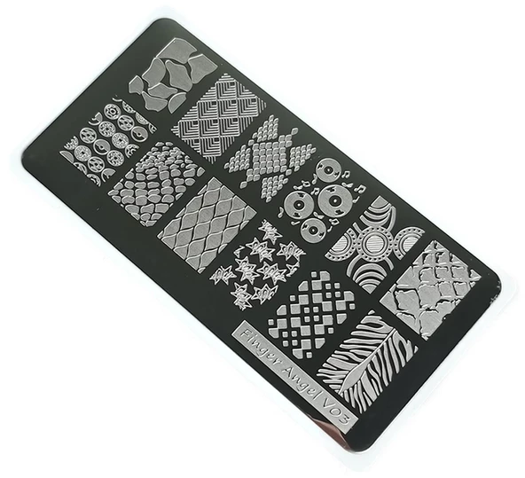 Nail Art Stamping Baskı Plakası VV03 ürün görseli 1
