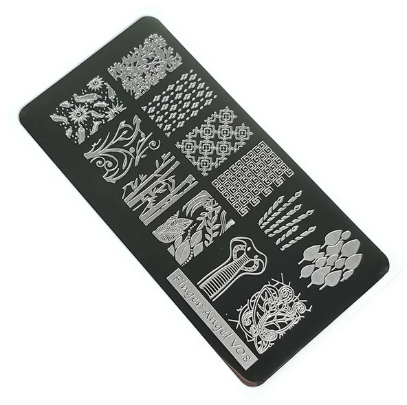 Nail Art Stamping Baskı Plakası VV08 ürün görseli 1