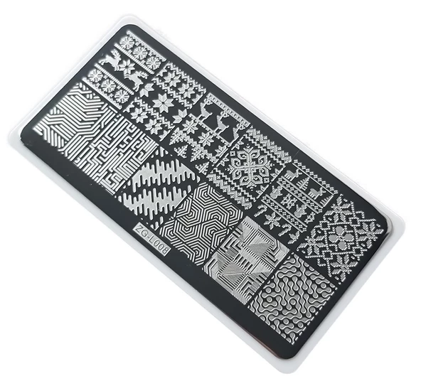 Nail Art Stamping Baskı Plakası ZG-008 ürün görseli 1