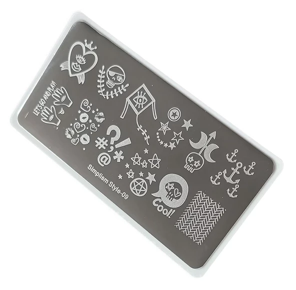 Nail Art Stamping Baskı Plakası S09 ürün görseli 1