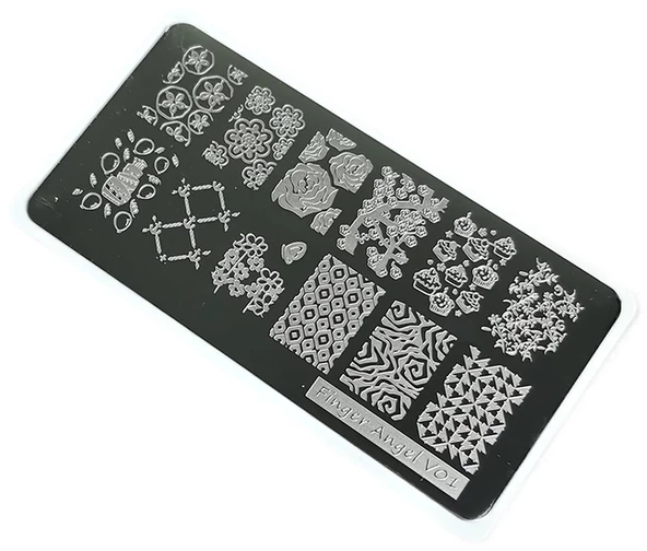 Nail Art Stamping Baskı Plakası VV01 ürün görseli 1