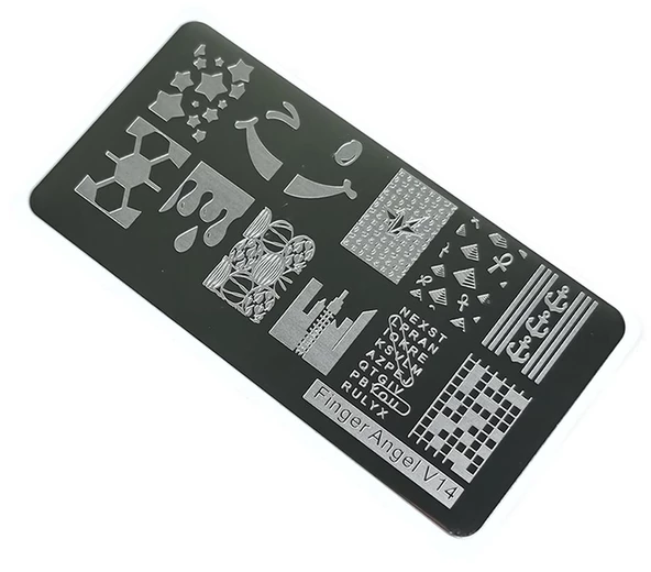 Nail Art Stamping Baskı Plakası VV14 ürün görseli 1