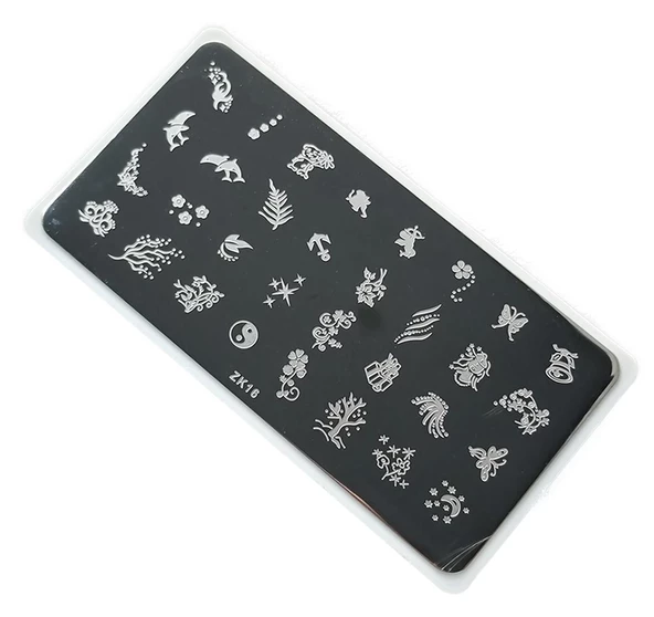 Nail Art Stamping Baskı Plakası ZK-016 ürün görseli 1
