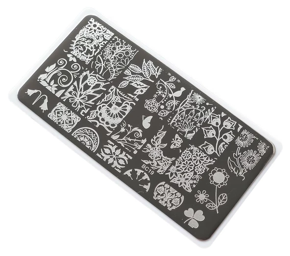 Nail Art Stamping Baskı Plakası BC-019 ürün görseli 1