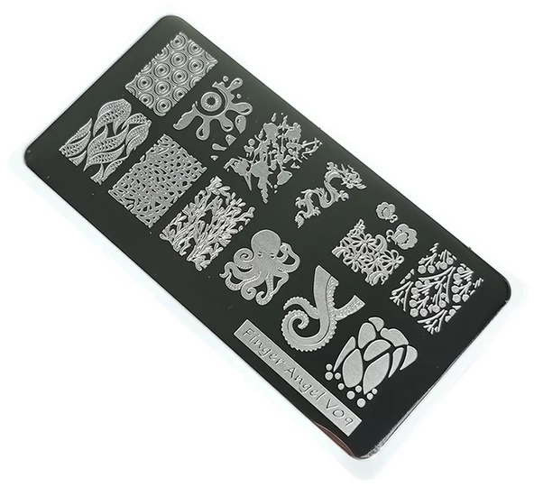 Nail Art Stamping Baskı Plakası VV09 ürün görseli 1
