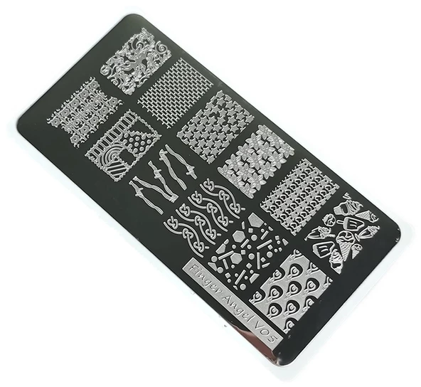 Nail Art Stamping Baskı Plakası VV05 ürün görseli 1
