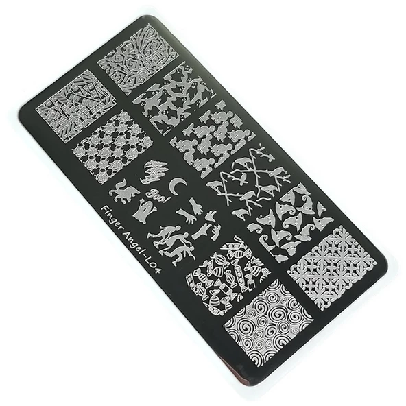 Nail Art Stamping Baskı Plakası FVL04 ürün görseli 1