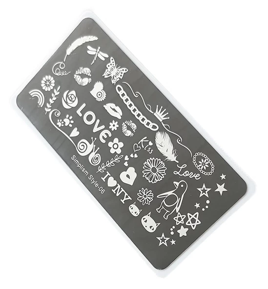 Nail Art Stamping Baskı Plakası S06 ürün görseli 1