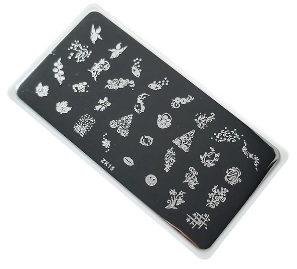 Nail Art Stamping Baskı Plakası ZK-015 ürün görseli 1