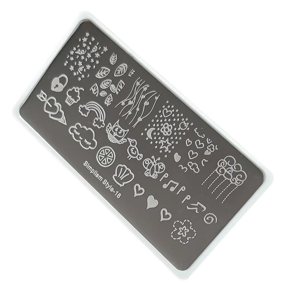 Nail Art Stamping Baskı Plakası S16 ürün görseli 1
