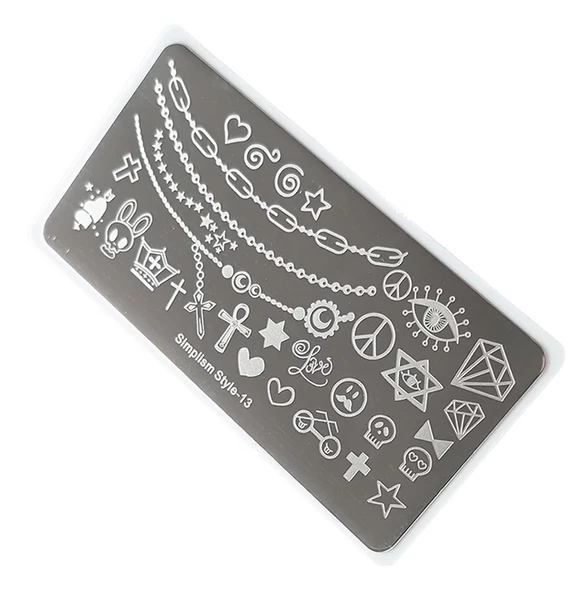 Nail Art Stamping Baskı Plakası S13 ürün görseli 1