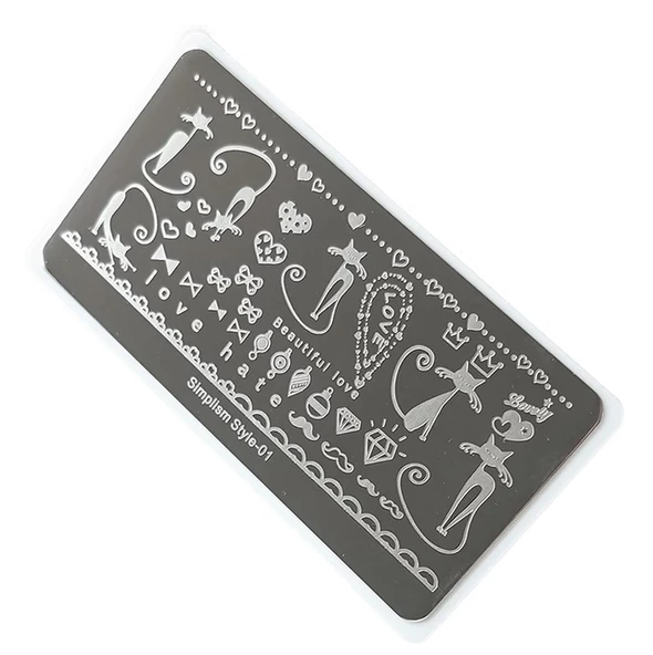 Nail Art Stamping Baskı Plakası S01 ürün görseli 1