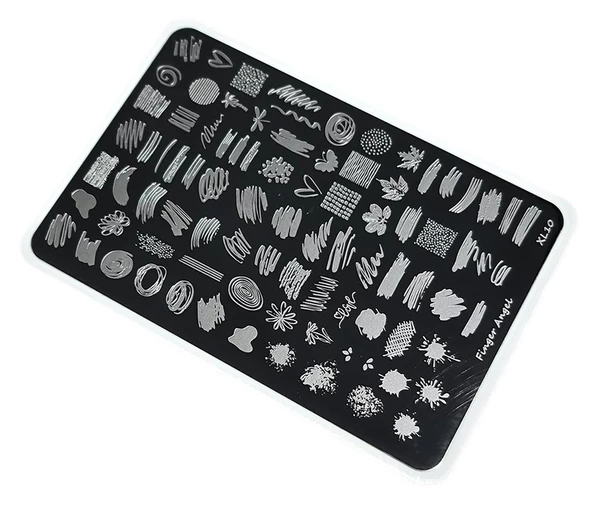 Nail Art Stamping Baskı Plakası Büyük Boy XL F10 ürün görseli 1