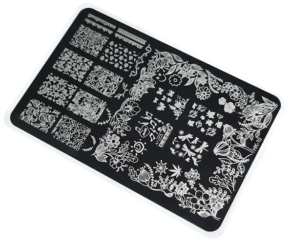 Nail Art Stamping Baskı Plakası Büyük Boy XL HK10 ürün görseli 1