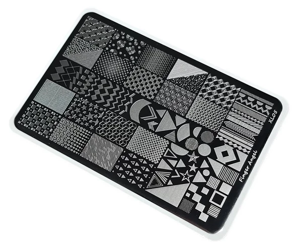 Nail Art Stamping Baskı Plakası Büyük Boy XL F05 ürün görseli 1