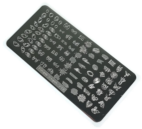 Nail Art Stamping Baskı Plakası VV32 ürün görseli 1