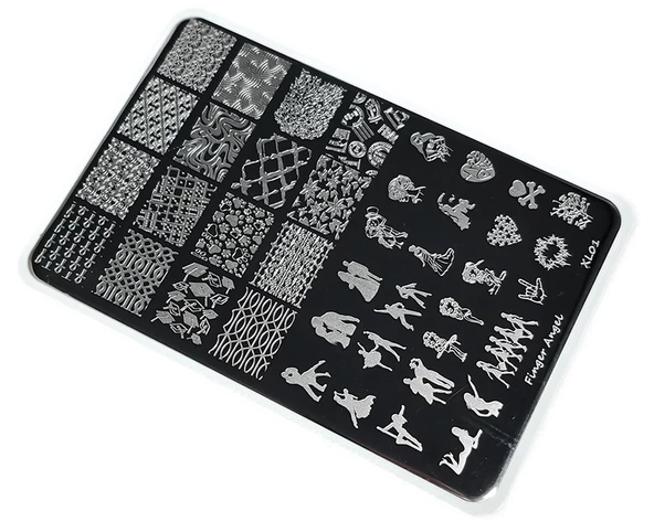 Nail Art Stamping Baskı Plakası Büyük Boy XL F01 ürün görseli 1