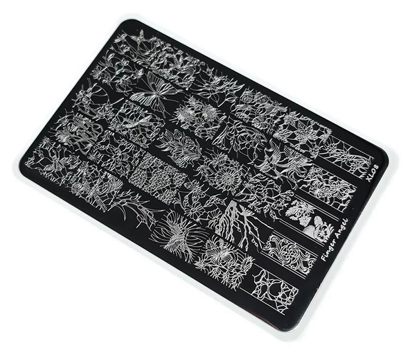 Nail Art Stamping Baskı Plakası Büyük Boy XL F08 ürün görseli 1