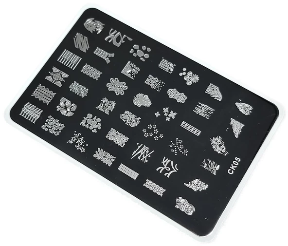Nail Art Stamping Baskı Plakası Büyük Boy XL CK05 ürün görseli 1