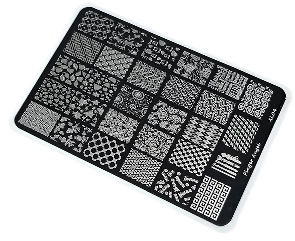 Nail Art Stamping Baskı Plakası Büyük Boy XL F04 ürün görseli 1