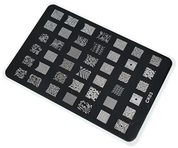 Nail Art Stamping Baskı Plakası Büyük Boy XL CK03 ürün görseli 1