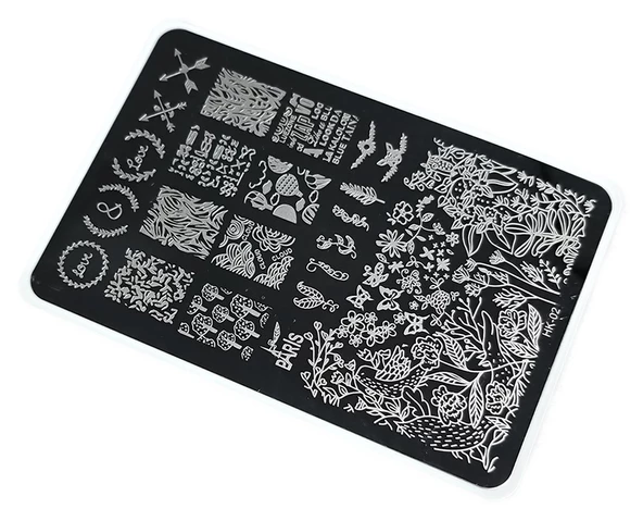 Nail Art Stamping Baskı Plakası Büyük Boy XL HK02 ürün görseli 1