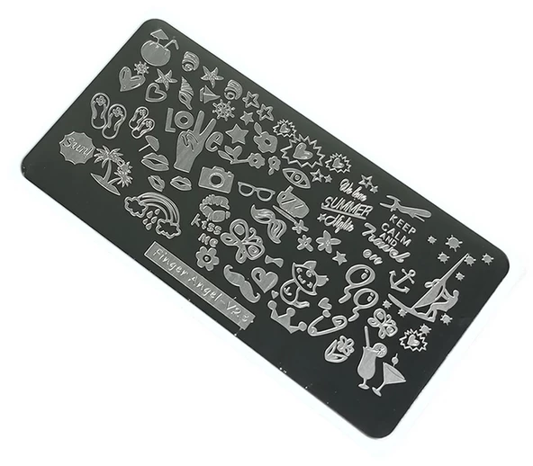 Nail Art Stamping Baskı Plakası VV23 ürün görseli 1