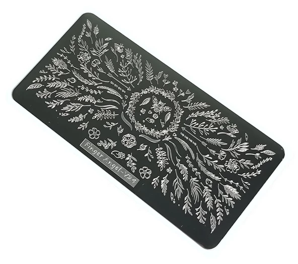 Nail Art Stamping Baskı Plakası VV24 ürün görseli 1
