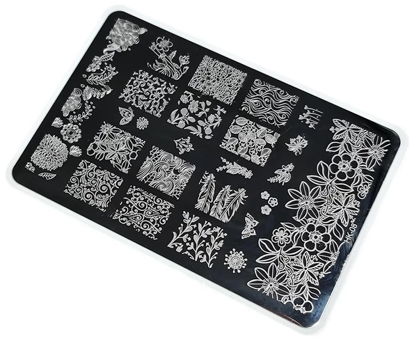Nail Art Stamping Baskı Plakası Büyük Boy XL HK08 ürün görseli 1