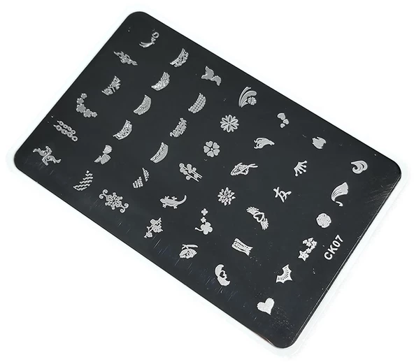 Nail Art Stamping Baskı Plakası Büyük Boy XL CK07 ürün görseli 1