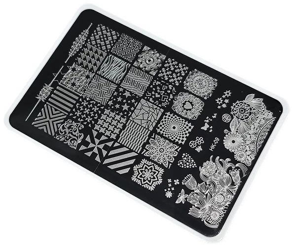 Nail Art Stamping Baskı Plakası Büyük Boy XL HK09 ürün görseli 1