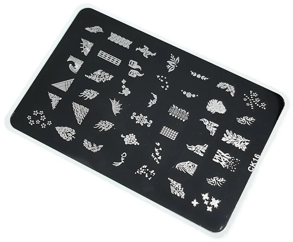Nail Art Stamping Baskı Plakası Büyük Boy XL CK16 ürün görseli 1