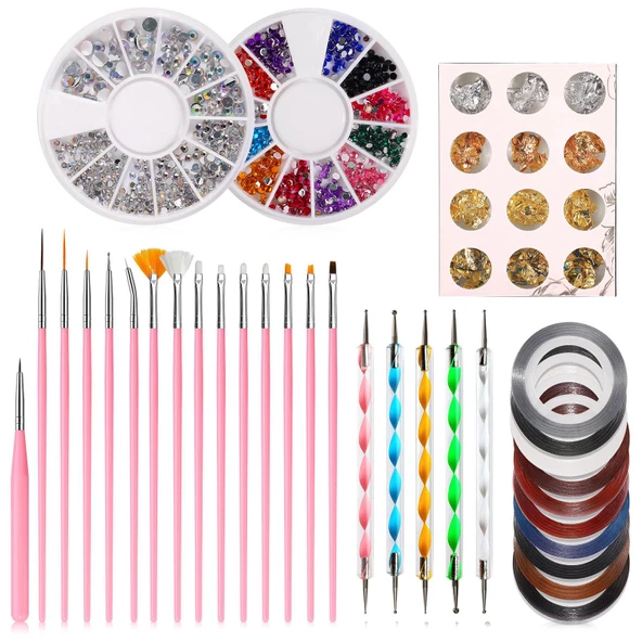Tırnak Süsleme Seti Nail Art 33 Parça ürün görseli 1