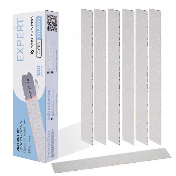 Staleks Manikür Pap-Mam Giydirmeli Yedek Zımpara 100 Grit 50li DFCE-22-100W ürün görseli 1