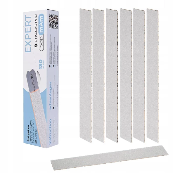 Staleks Manikür Pap-Mam Giydirmeli Yedek Zımpara 180 Grit 50li DFCE-22-180W ürün görseli 1