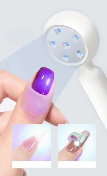 Portatif Mini Uv Led Lamba Manikür Tırnak Kurutucu Led Lamba Beyaz 18w ürün görseli 1